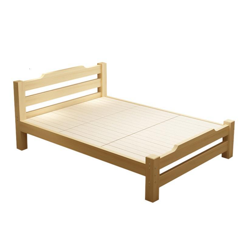 全实木床现代简约18米闪电客卧室经济型松木床12m出租房简易15双人床