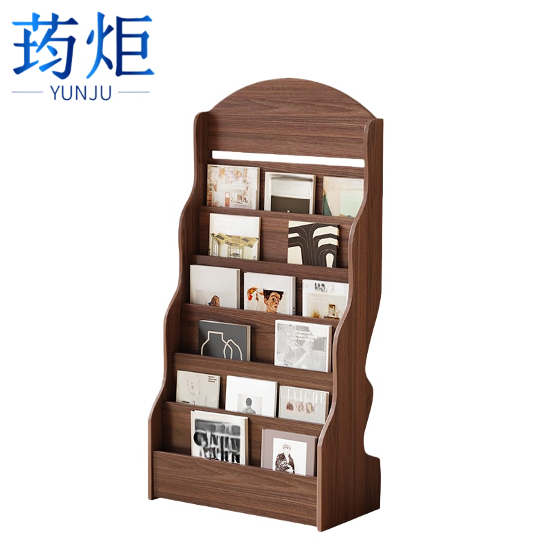 荺炬 报刊架 胡桃色个