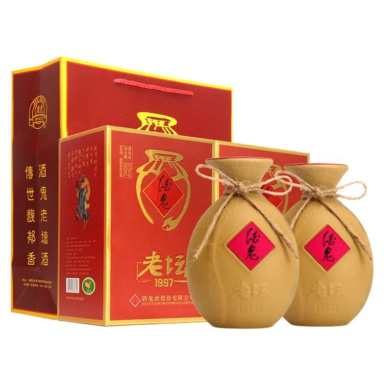 官方旗舰店]酒鬼老坛1997 馥郁香型白酒52度500ml *6瓶整箱装【价格图片