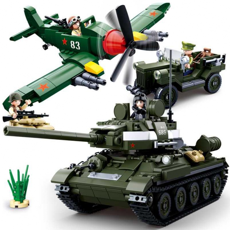 M38-B0683伊尔2攻击机二战积木玩具拼装军事战斗飞机模型新年 M38-B0696斯大林格勒保卫战(4高清大图