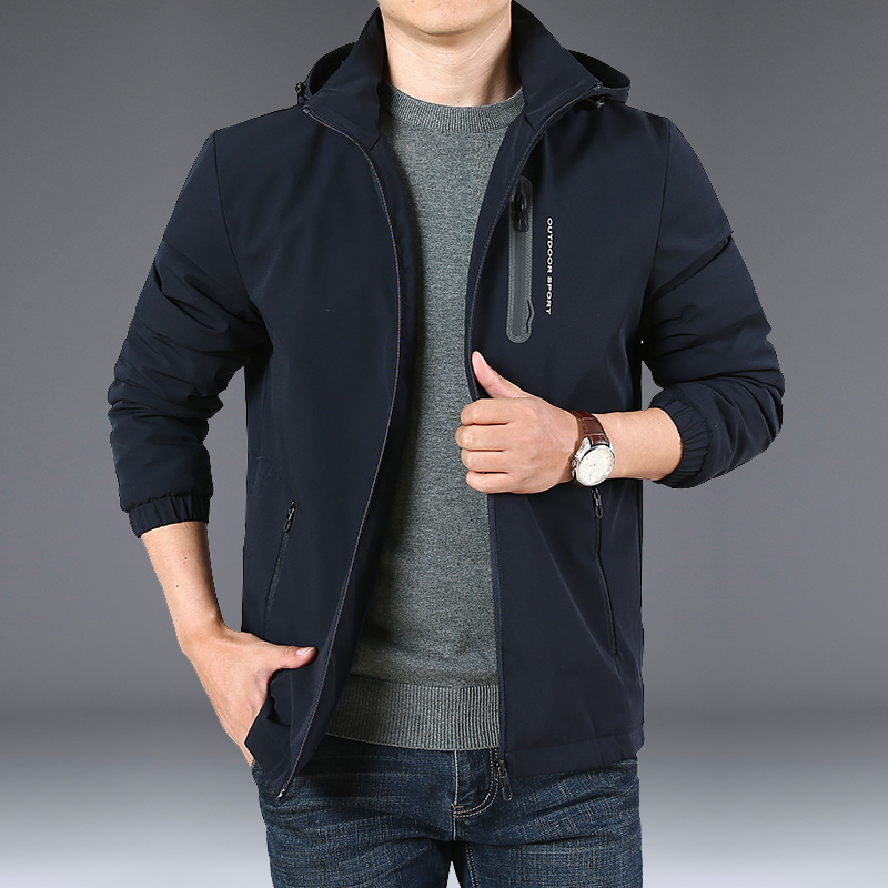 newlake春秋款男士夹克户外休闲运动秋冬加厚男装加绒薄款外套上衣