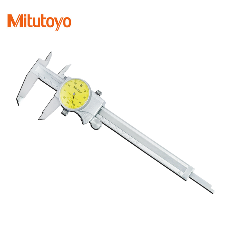 mitutoyo三丰带表游标卡尺0150200表盘卡尺四用卡尺高精度不锈钢银色