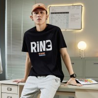 唐狮夏季新款纯棉短袖T恤男潮休闲圆领宽松打底衫衣服半袖