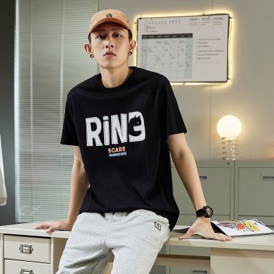 唐狮夏季新款纯棉短袖T恤男潮休闲圆领宽松打底衫衣服半袖