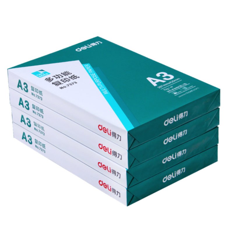 得力deliA3复印纸打印复印纸a3白纸70g 500张/包 4包/箱 (1箱)