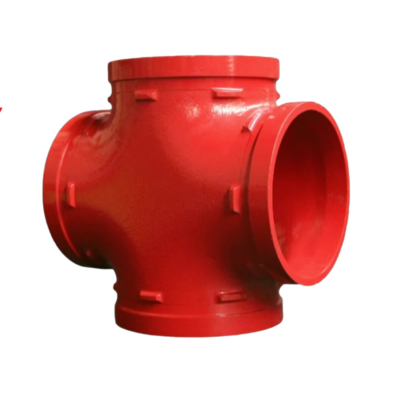 兴酉 沟槽卡箍四通 DN125(外径140) 个高清大图