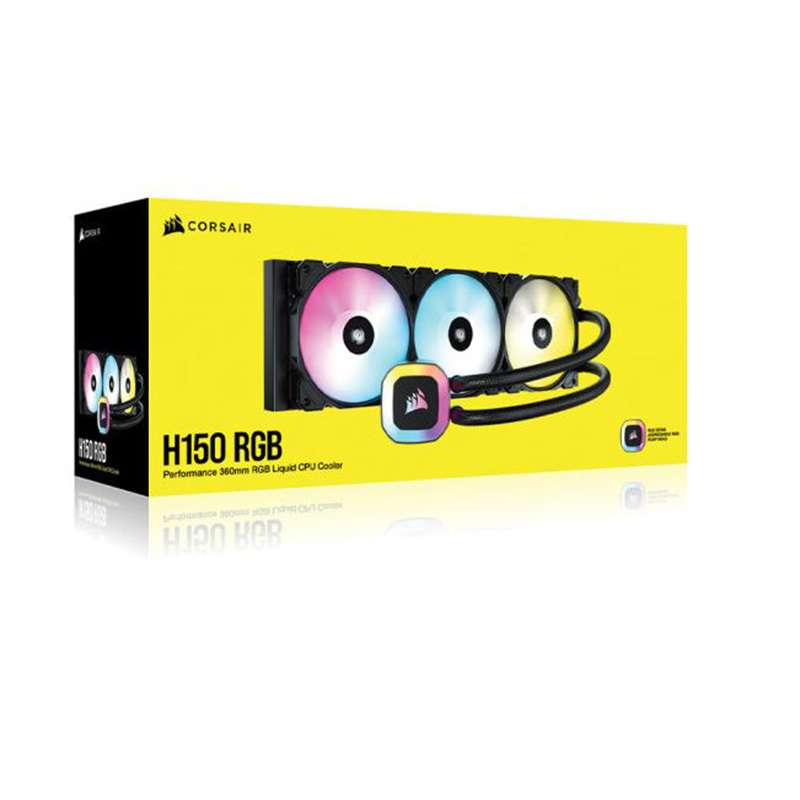 美商海盗船 (USCORSAIR) H150 RGB 水冷CPU散热器 360mm冷排 12cm RGB风扇 冷头