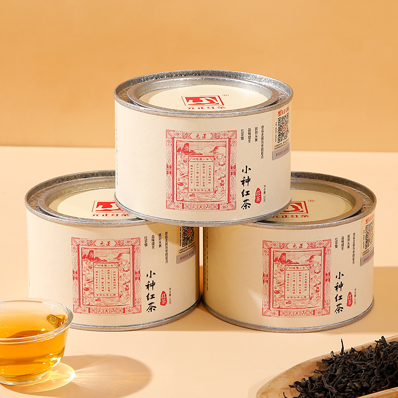 [元正]元正 茶票小种 特级武夷山小种红茶蜜香金丝蕊兰花香花中君组合 1罐/50g A高清大图