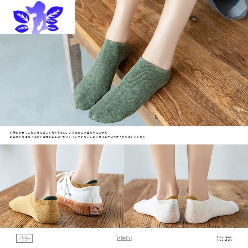 Ideamini袜子女短袜浅口ins潮女士春秋夏季薄款短筒日系船袜袜子图片