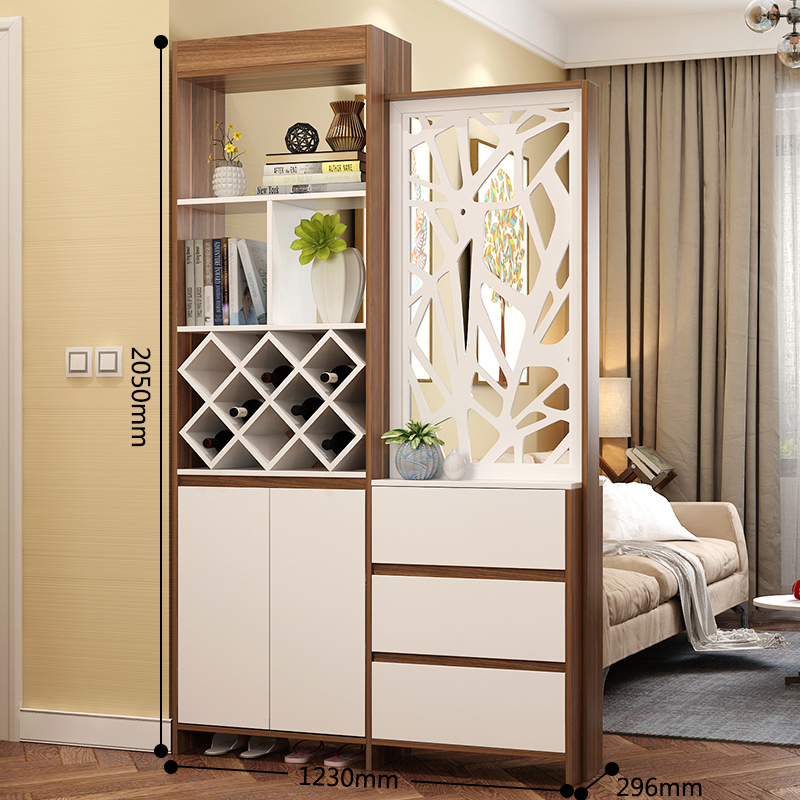 柒妖捌美家玄关柜简约现代门厅柜客厅隔断柜双面屏风柜大容量鞋柜储物