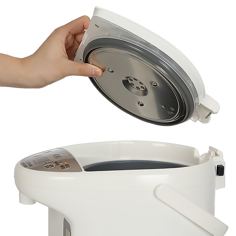 象印(ZOJIRUSHI)电热水瓶CV-TNH30C底盘加热按键式控制304不锈钢涂层内胆电动出水便捷高效3L 白色