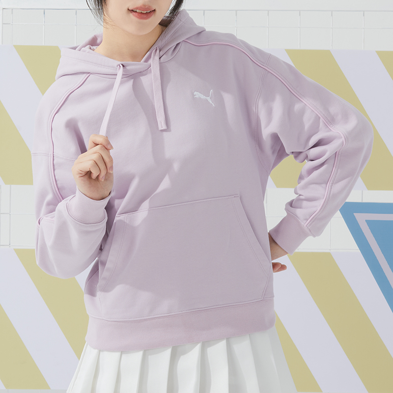 彪马（PUMA）女装 新款运动服跑步健身训练上衣舒适休闲时尚套头衫连帽卫衣682158-60 ZP高清大图