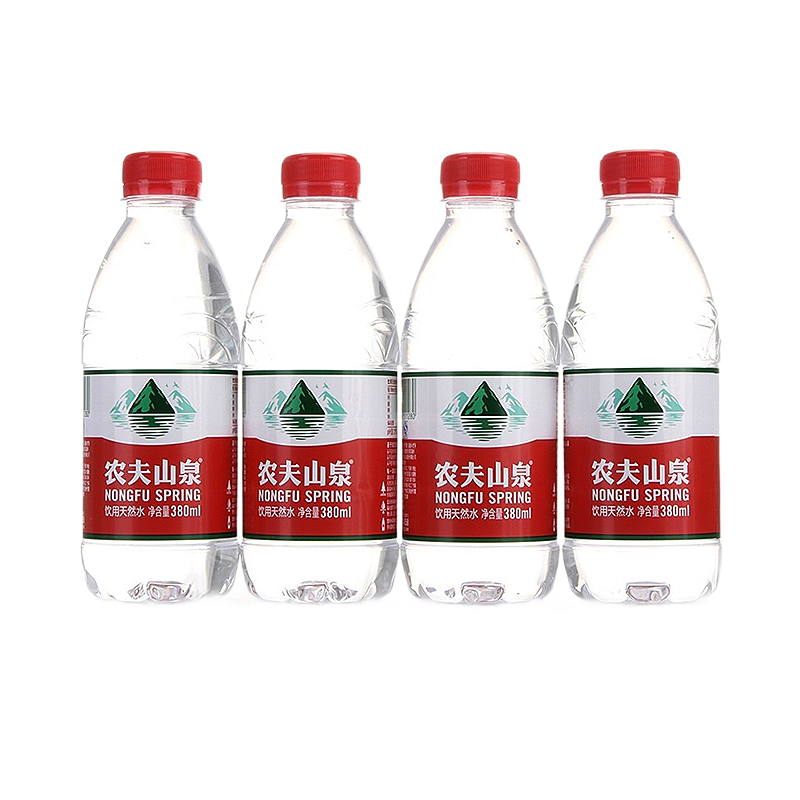 农夫山泉饮用天然水380ml24瓶4箱弱碱性瓶装水视频