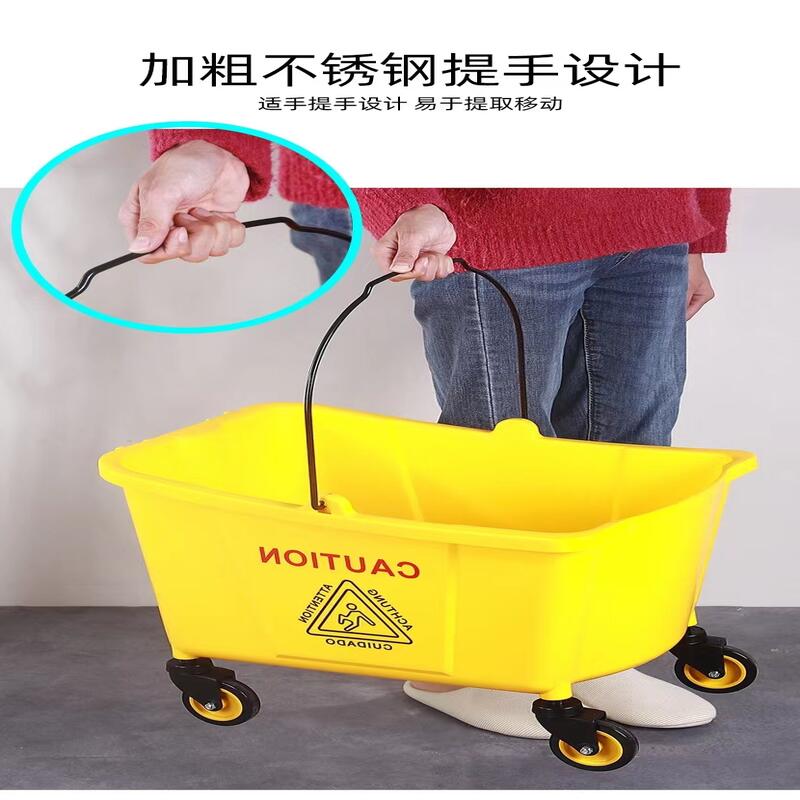 德力彩 拖把挤水桶 榨水车 24升 个高清大图