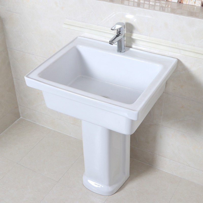 大号洗衣阳台闪电客洗衣池陶瓷盆方形水卫生间立柱洗手盆洗菜盆台盆