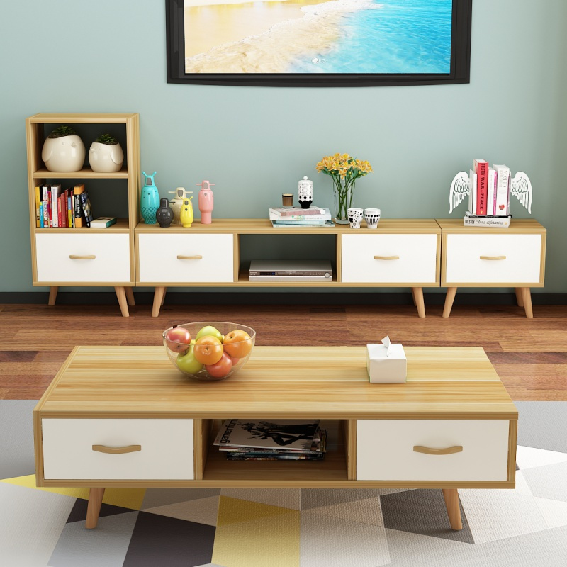 电视柜组合墙柜实木简约现代客厅卧室地柜小户型经济北欧电视机柜闪电
