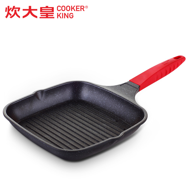 炊大皇(COOKER KING)煎锅 J24E 麦饭石色牛排扒盘煎锅不粘锅24cm