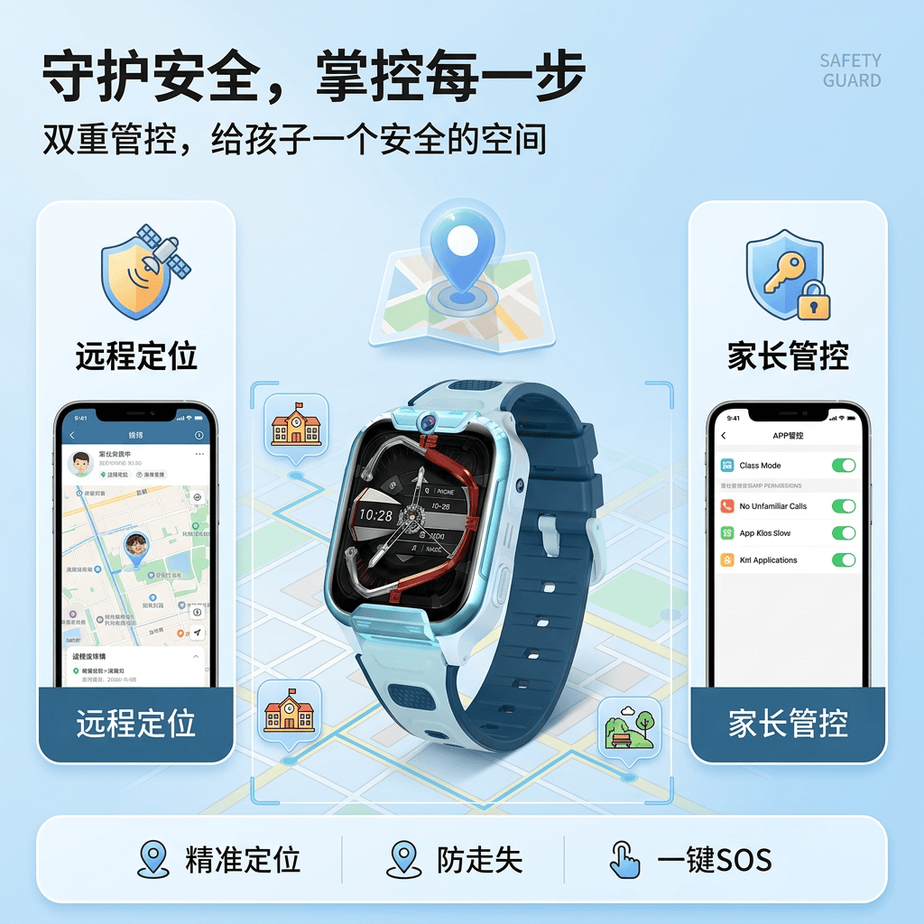 克维杰 全网通4G儿童通话手表 SLX001 SLX001蓝色高清大图