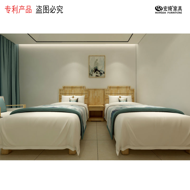 宏绮家具(HQ)星级酒店公寓套装 星级家具定制套装 开关连接板