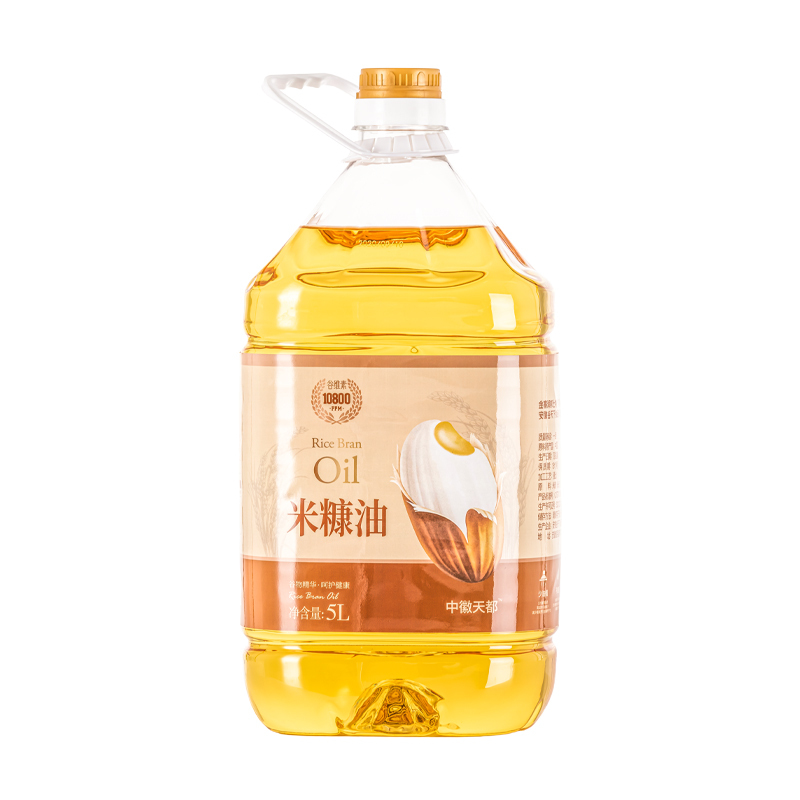 中徽天都米糠油谷维素10800PPM特制米糠油稻米油1.8升食用油稻谷油家用桶装粮油烹饪炒菜用油