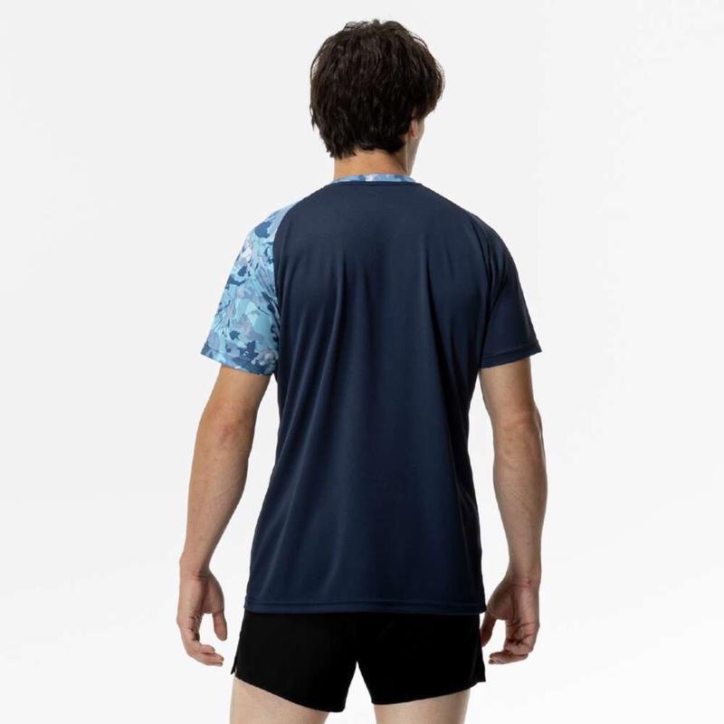 Mizuno男子速干回收聚酯运动排汗训练T恤单袖印花版印尼制造