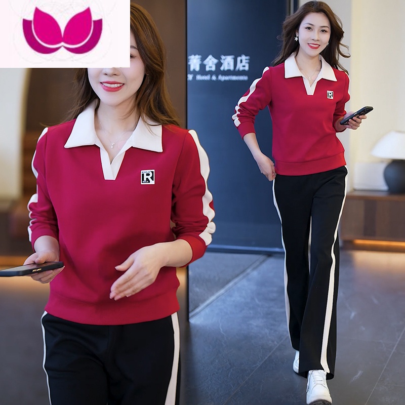 七斓职业运动服套装春装女装2023新款洋气时尚今年流行休闲套高清大图