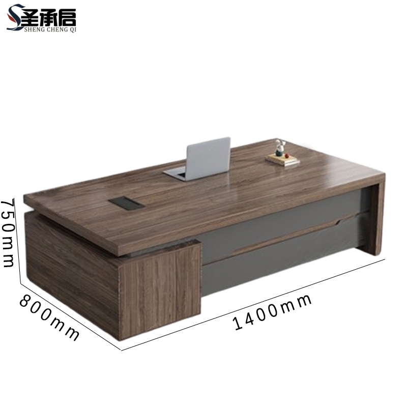 圣承启 总裁桌 1.4米张高清大图