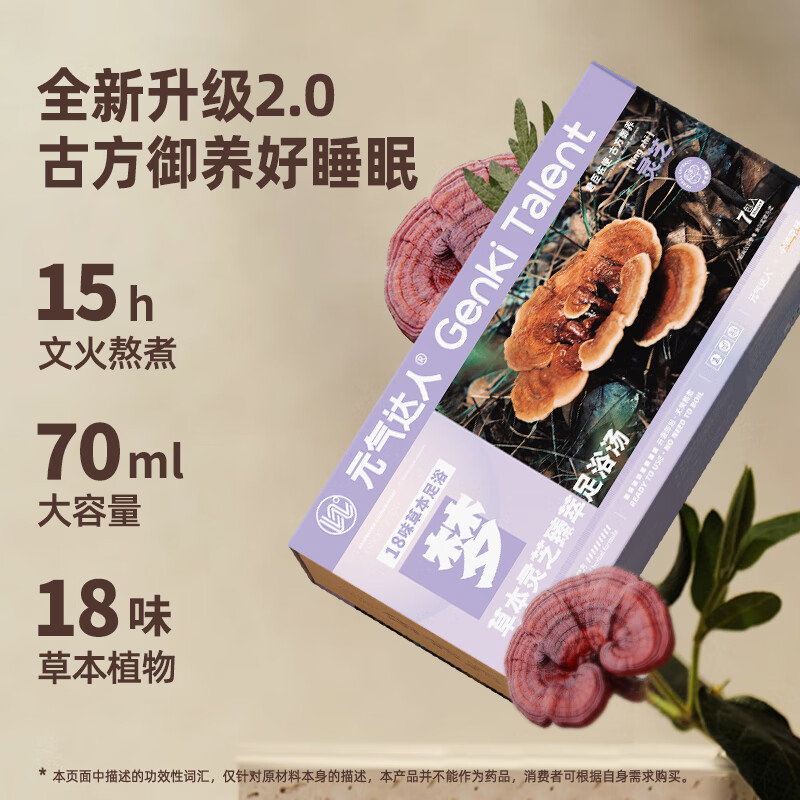 元气达人灵芝臻萃18味草本足浴汤YQ0009 7袋/盒高清大图