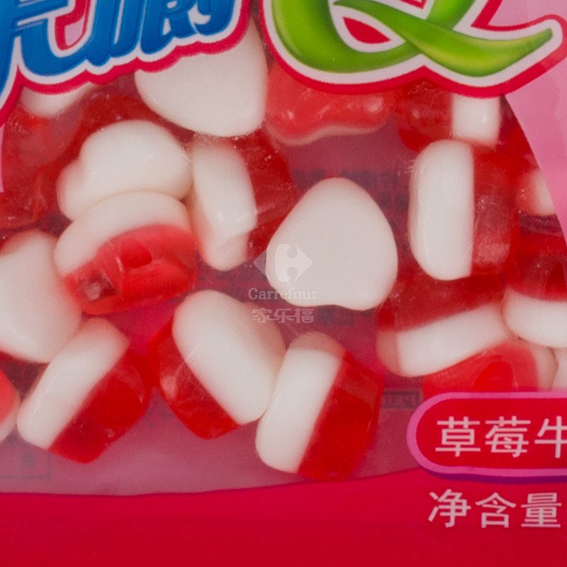 阿尔卑斯乐嚼Q凝胶糖果草莓牛奶味60g