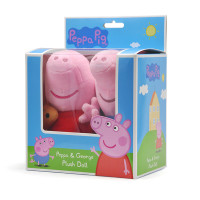 小猪佩奇Peppa Pig毛绒玩具 乔治佩佩彩盒套装-19cm姐弟装彩盒