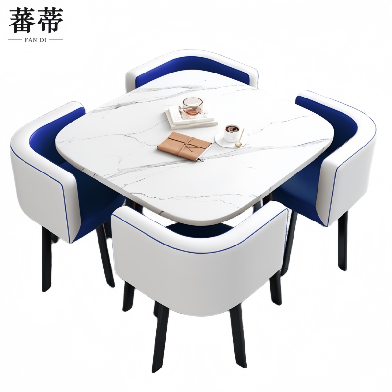 蕃蒂接待桌一桌四椅套高清大图