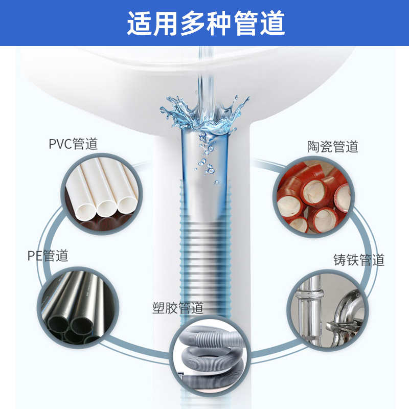 液体管道疏通剂1.1kg*2瓶 强力溶解厨房下水道油污堵塞厕所马桶尿碱清洁万能神器
