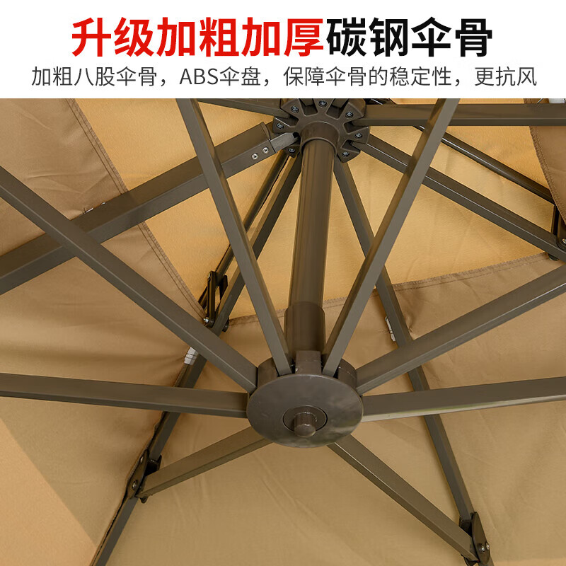户外遮阳伞庭院伞大太阳伞罗马伞室外露台花园摆摊户外伞 3M配500斤底座高清大图