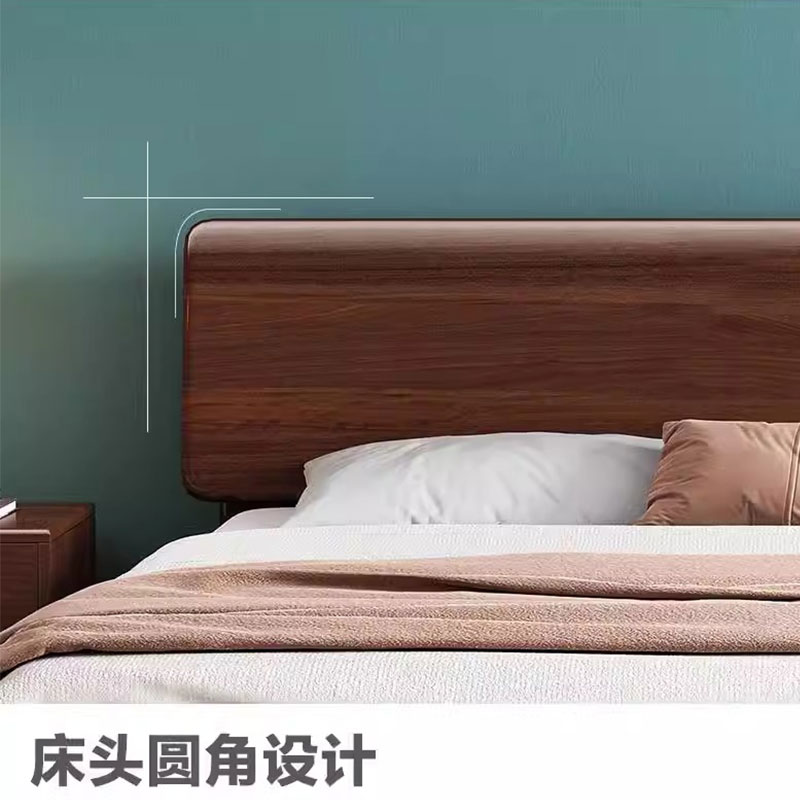 宜掌柜 木质床 1.5米+床头柜套高清大图