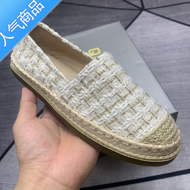 SUNTEK小香风渔夫鞋女2023新款春夏透气一脚蹬懒人厚底乐福鞋平底单鞋女高清大图