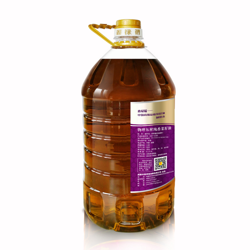 鑫禄福 物理压榨纯香菜籽油 非转基因 食用油 5L