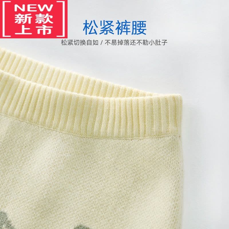 可莉允婴儿针织裤冬季宝宝保暖秋裤可爱打底裤幼童毛线弹力长裤保暖裤图片