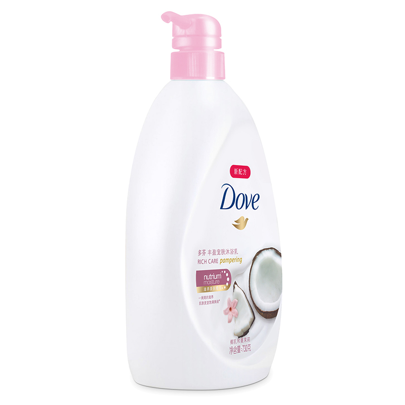 多芬(Dove)沐浴露 丰盈宠肤沐浴乳 椰乳和蔓茉莉730g[联合利华]