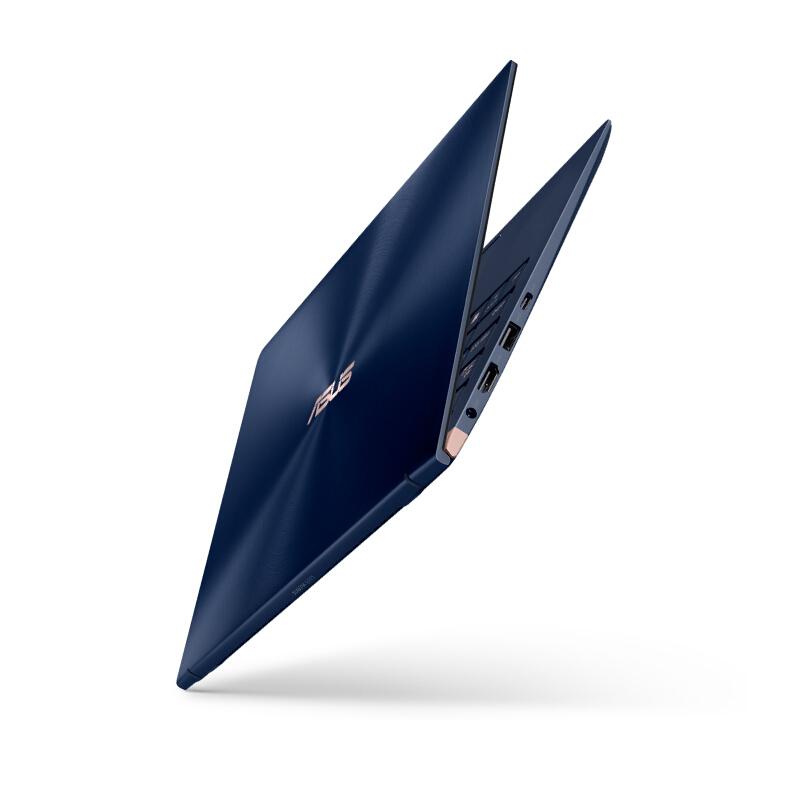 华硕(ASUS) 灵耀2代 Deluxe13 13.3英寸合金机身轻薄本游戏笔记本电脑(四核i7-8565U 8G 512GBSSD MX150 2G独显 IPS)尊爵蓝
