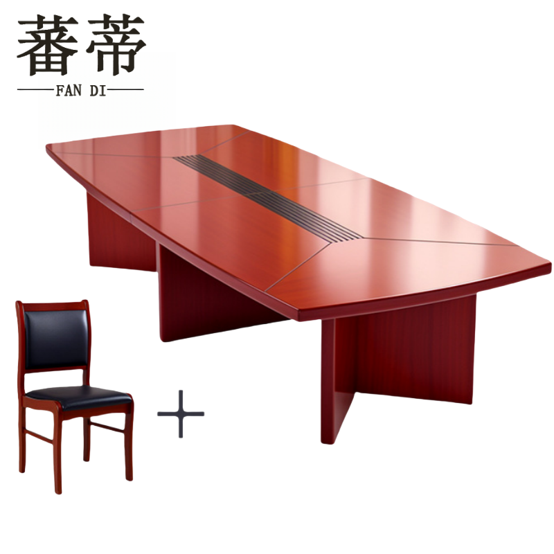蕃蒂会议桌+10椅3米张高清大图