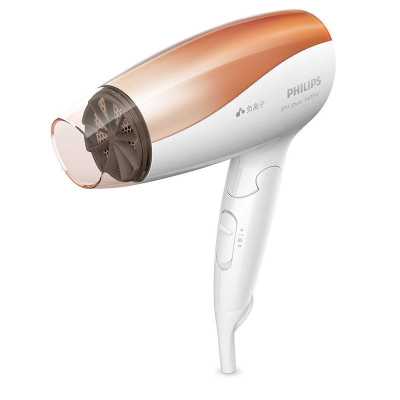 飞利浦(Philips) 电吹风机 BHC117/05 家用负离子养护吹风筒 1600w大功率可折叠 恒温护发3档调节