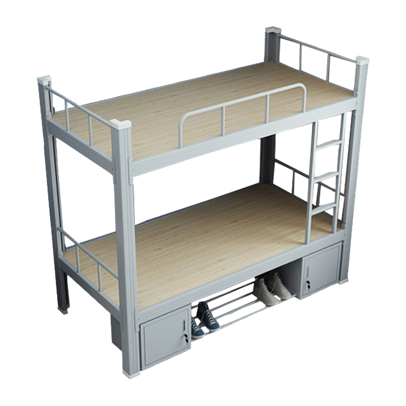 翌嘉 YJ-SXPTC-900a 白色加厚上下铺铁床含柜 2000×900×1800mm