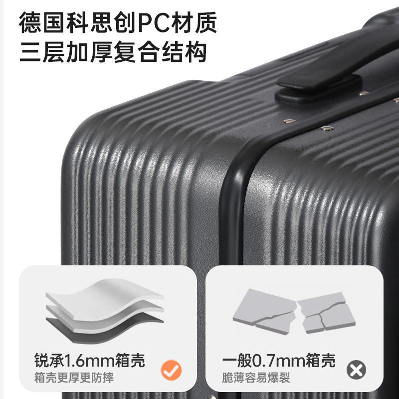 2026新款跨境行李箱深仓18寸小型轻便登机箱20寸短途拉杆密码箱高清大图
