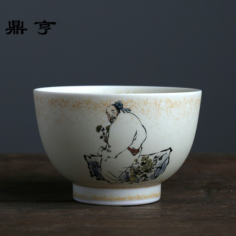 鼎亨超大号手绘茶杯 功夫品茗杯个人杯景德镇茶具 特大主人杯