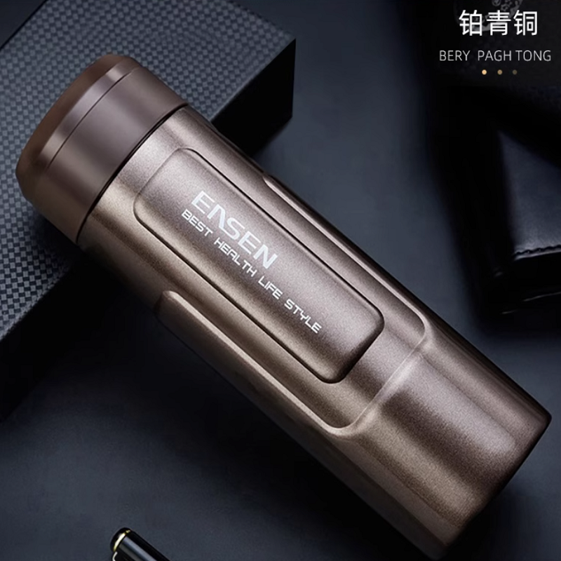 水宜生 530ML 男女士不锈钢水杯 真空车载泡茶杯 商务保温杯 L518高清大图