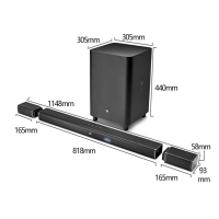 JBL Bar5.1 电视回音壁音响家庭影院5.1声道套装音箱客厅无线环绕Soundbar条形蓝牙低音炮