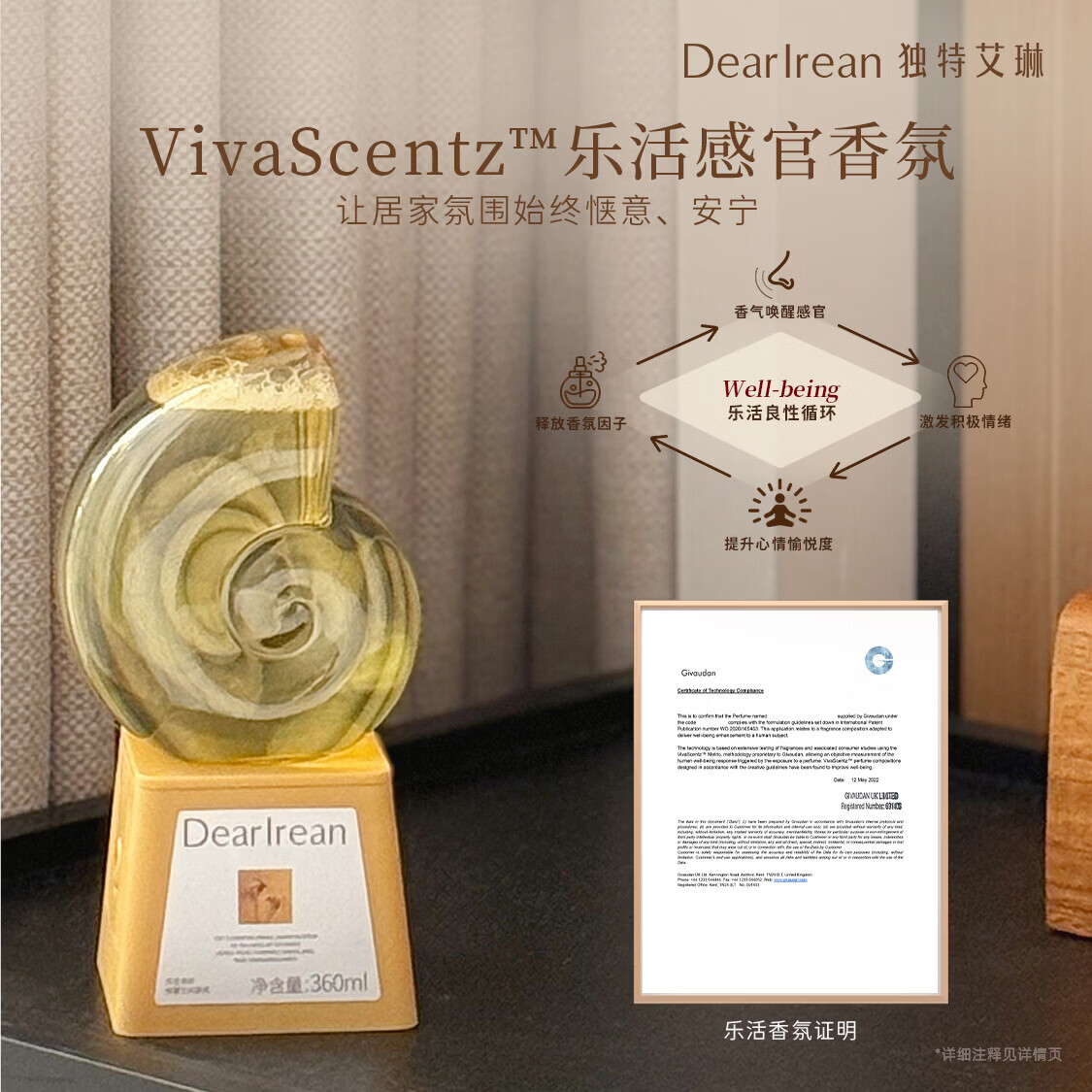独特艾琳 苏里南柠倒置空间香氛360ml 倒置空间香氛 卧室香薰 持久留香 清新去异味 6978412542231高清大图