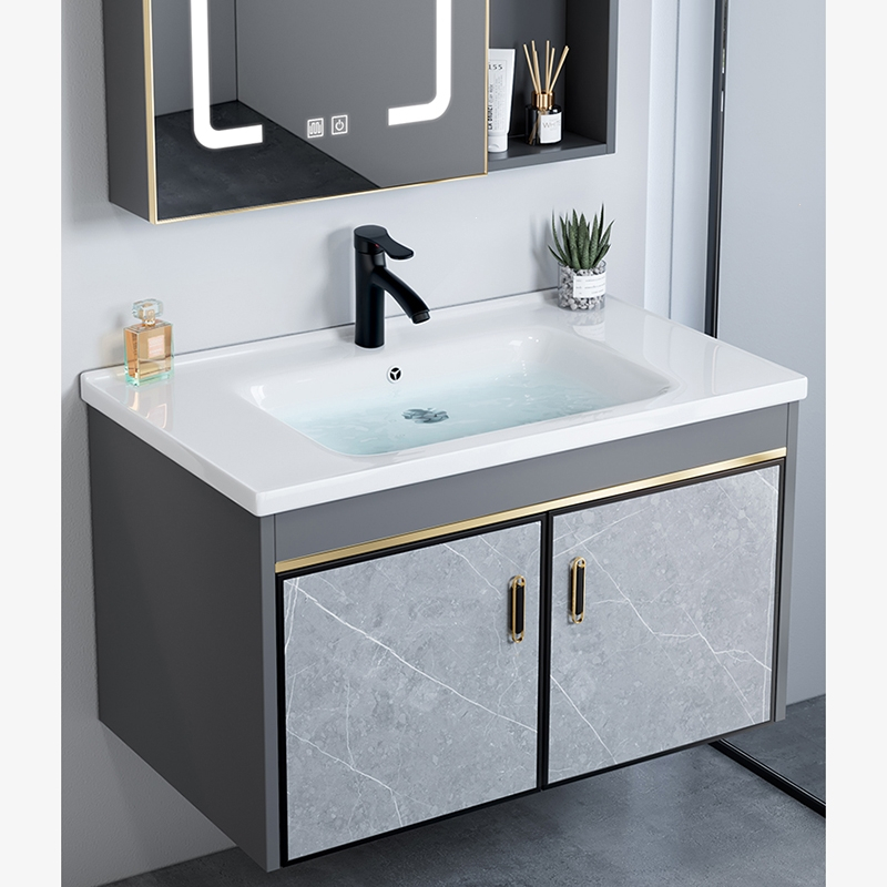 藤印象太空铝浴室柜组合小户型卫生间洗手盆洗漱台卫浴一体陶瓷盆洗脸