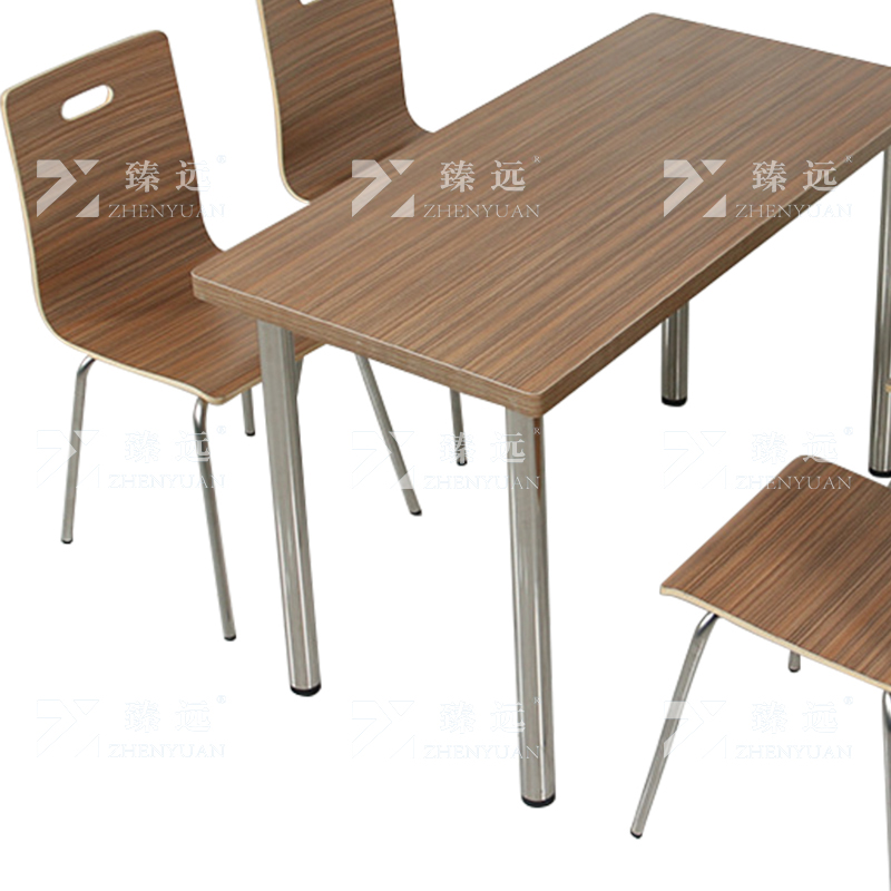 臻远 ZY4040836 餐桌椅组合学校食堂桌椅一桌四椅高清大图