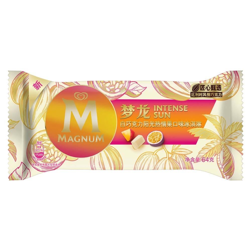 和路雪 梦龙白巧克力阳光热情果口味冰淇淋单支装64g